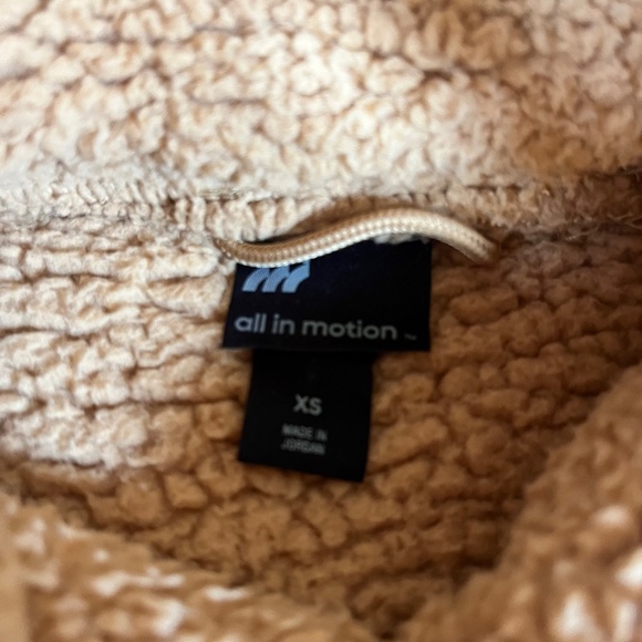 All In Motion Tan Fleece Pullover Sweatshirt Woman’s Size XS All In Motion - Picture 2 of 3